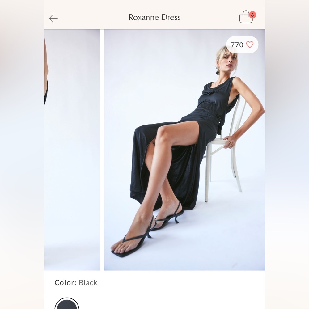 Free People Roxanne Dress in Black - Picture 2 of 13